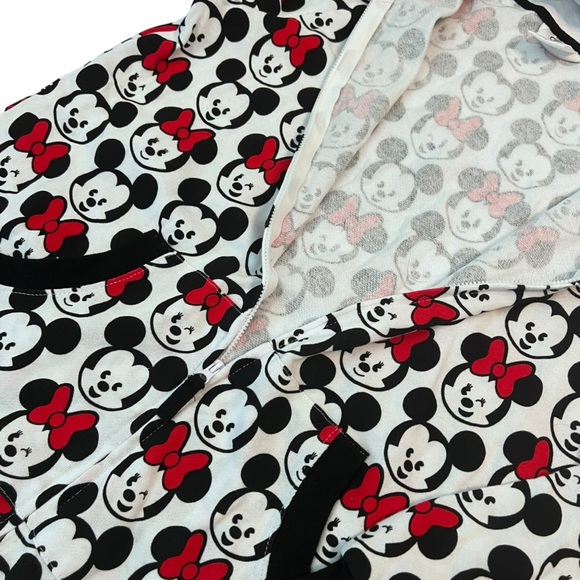 Disney Minnie & Mickey Hooded Onesie Women’s/Teen Small Cozy Lounge Jumpsuit NWT - Picture 7 of 9